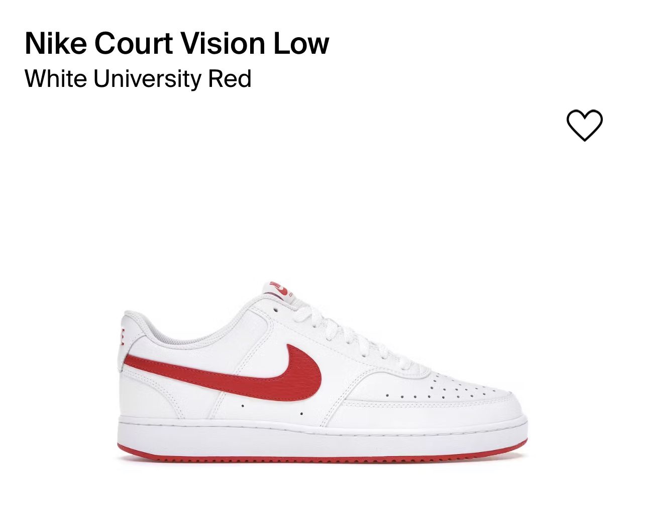 Brand New Nike Court Vision Lo - Size: 9.5