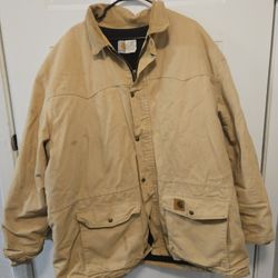 Vtg Carhartt C08 Wet Ranch Quilted Chore Jacket 