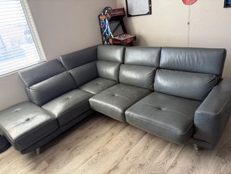 Leather L couches