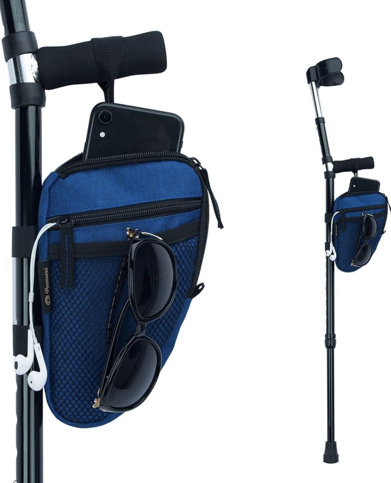 Forearm Crutch Bag Lightweight and Waterproof Forearm Crutch Accessories Storage Pouch with Triangle Shape