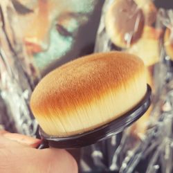 10pcs oval makeup brush set