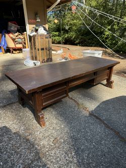 Solid Wood coffee table With Drawers