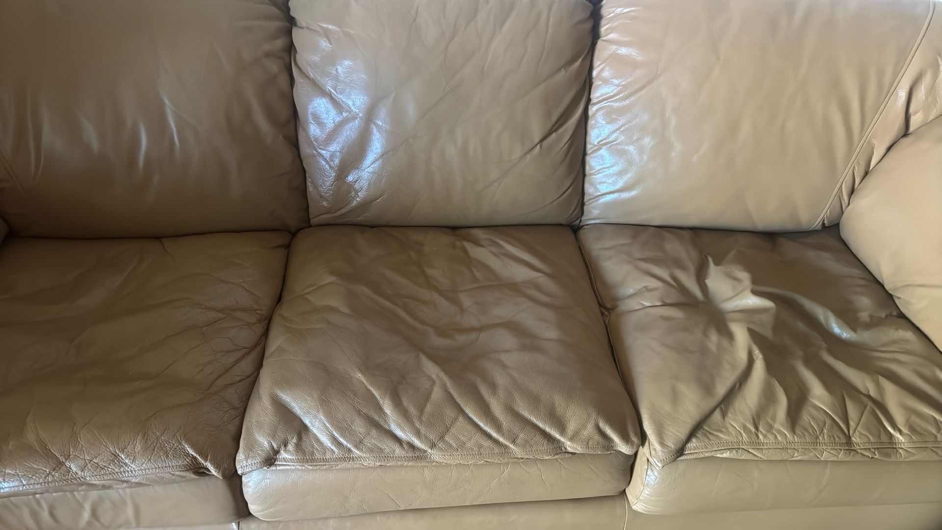 Couch Set Orange Tan Unique Nice And Sturdy
