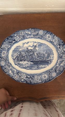 Staffordshire Liberty blue plate