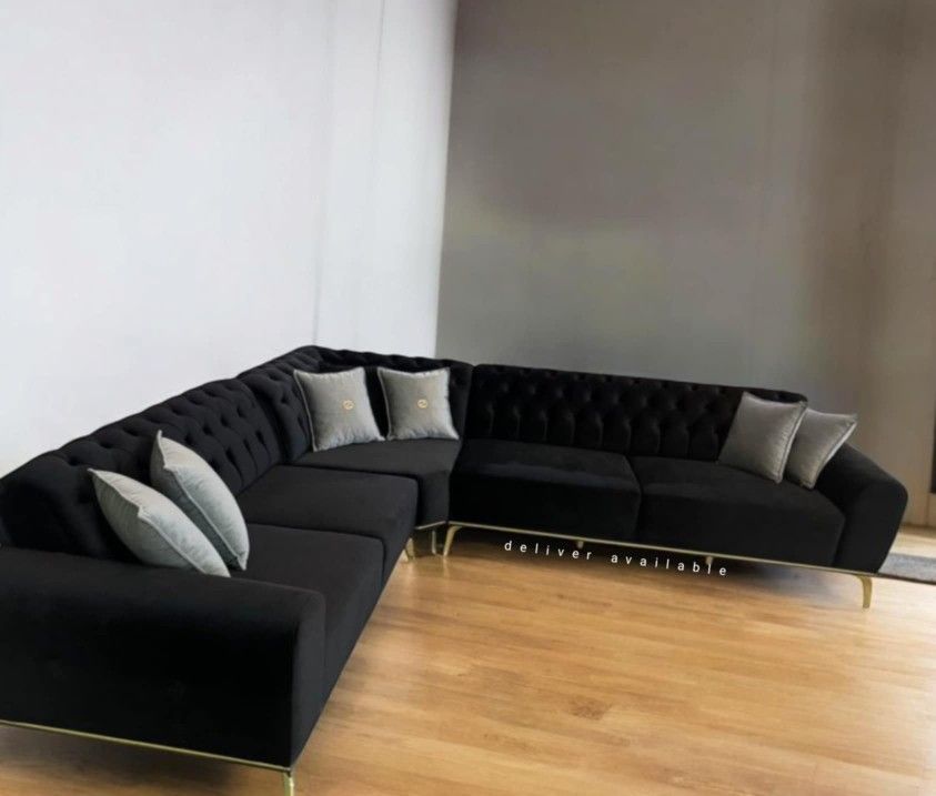 OM• $38 Initial • Brand New Oscar 3 Piece Sectional Black