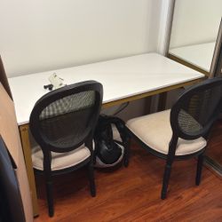 Entry Table And Dining Room Table (with 2 Chairs)