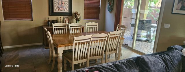 Wood Kitchen Table 8 Chairs with Leaf