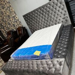 NEW QUEEN AND KING SIZE STORAGE BED WITH MATTRESS AND FREE DELIVERY 