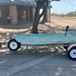 10’ Jon Boat And Trailer