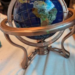 9" Semi-Precious Stones Globe - Planet Decoration 