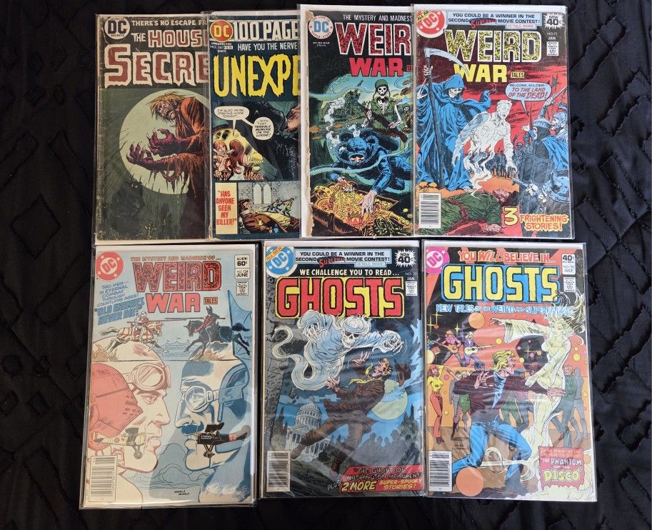 Horror Comic book lot of 7! DC. Vintage. Keys. Bronze age. mixed lot.