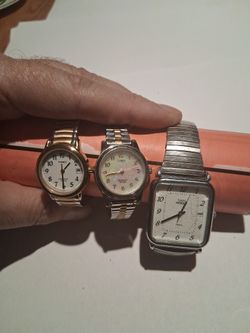 Timex Watches LOT of 3  Rare Check Pics Vintage Used Affordable Style 