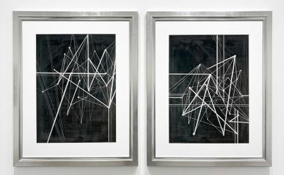 Set of 2 LARGE Flawless Geometric Statement Frames