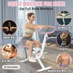  Squat Workout Machine for Home Fitness, Rodeo Core Exercise Machine, 260lbs Foldable Adjustable