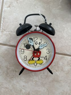 Vintage Mickey Mouse Twin Bell Alarm Clock