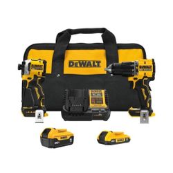DEWALT ATOMIC 20-Volt Lithium-Ion Cordless 2-Tool Combo Kit with 5.0 Ah and 2.0 Ah Batteries and Charger (Model: DCK200D1P1)
