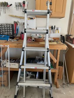 18'11" Gorilla Ladder 4 In 1 Extension Scaffold Multi-position 300 Ib Like New
