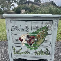 Custom Refinished Farmhouse End table 