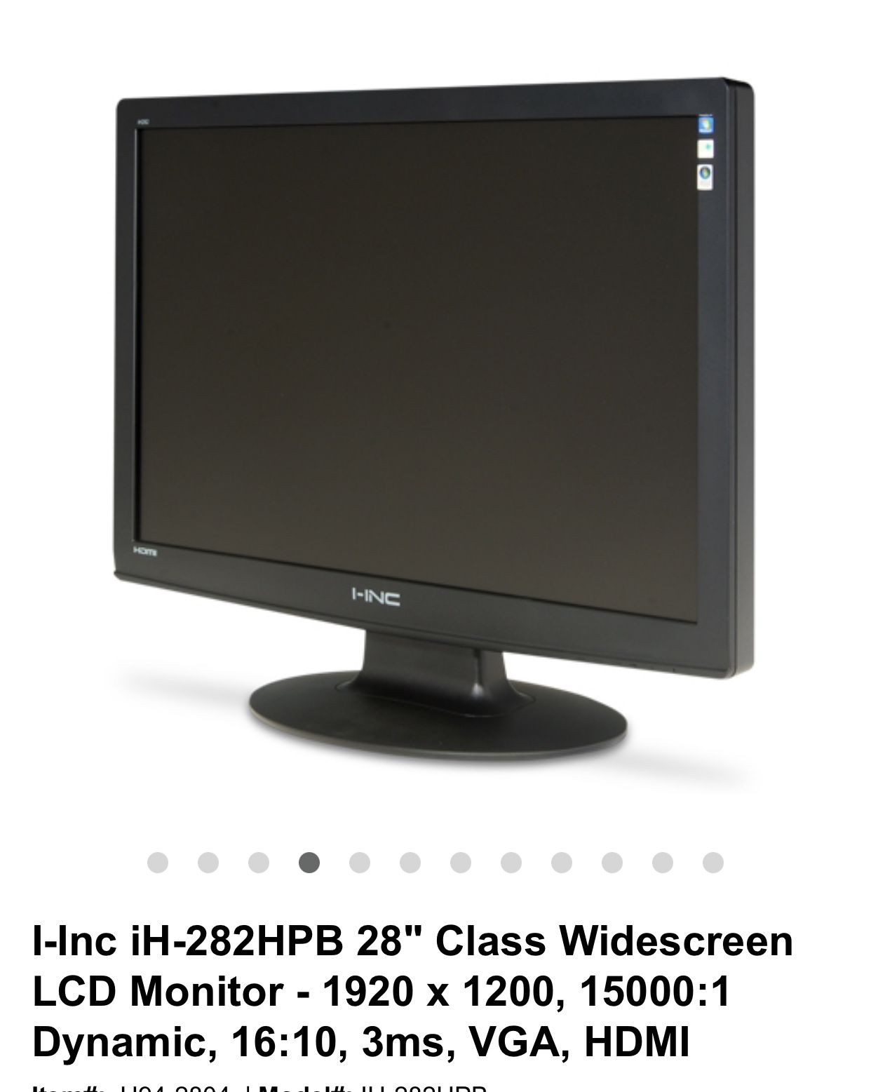 Ih282 28” Monitor Hdmi X2 VGA Built In Speakers And Microphone