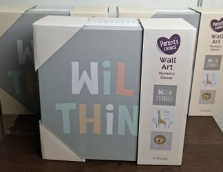 Nursery Decor Wall Art Canvas 3pk Brand New Only $4