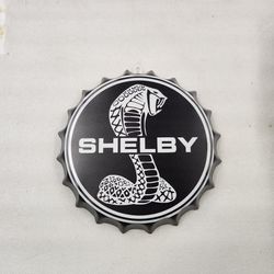 Retro Ford Shelby Cobra Snake  Bottle Cap Metal Sign 
