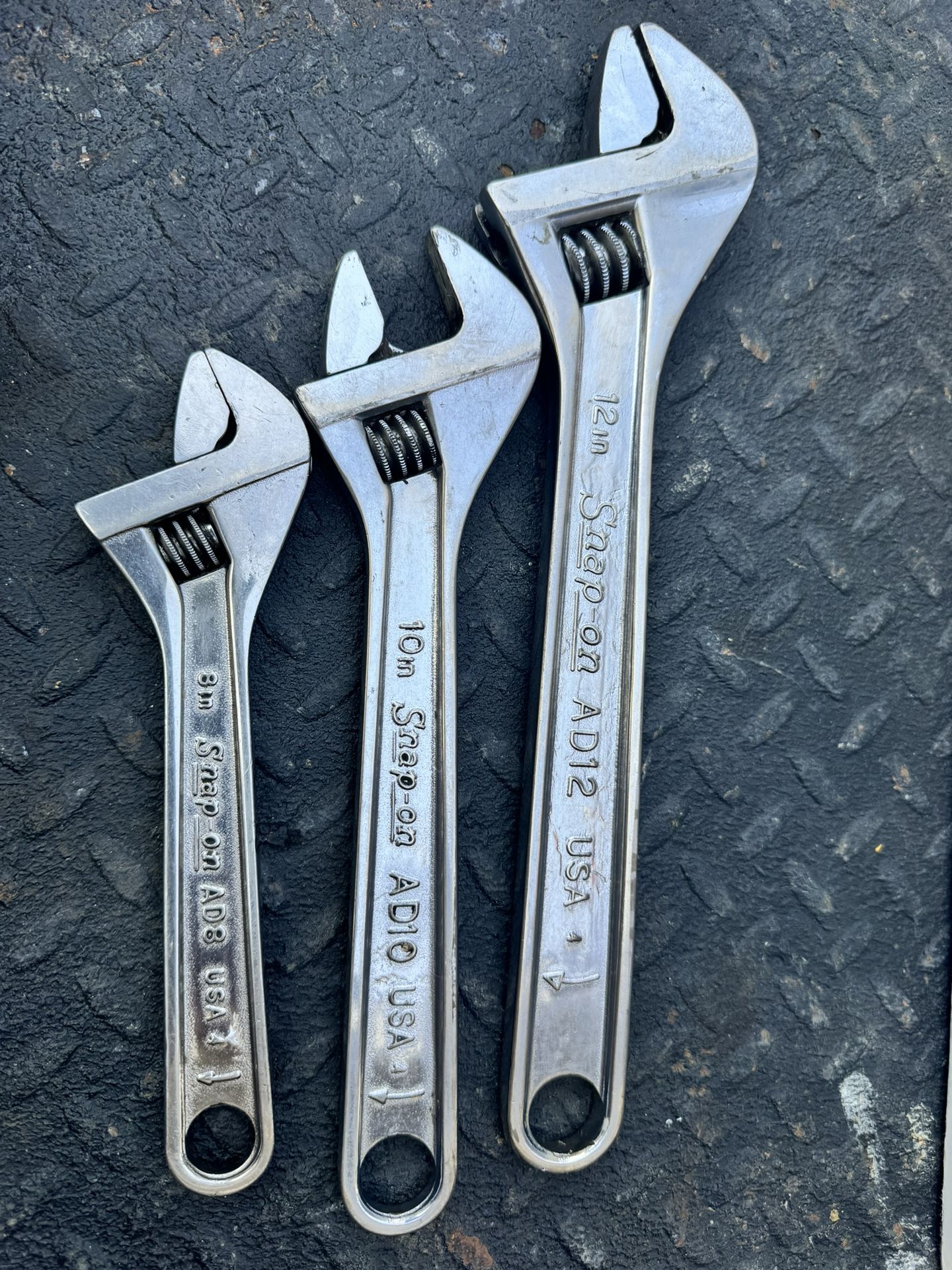Vintage Snap On Adjustable Wrenches 