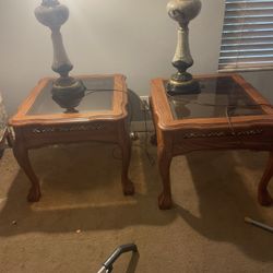 Two End Tables Antique