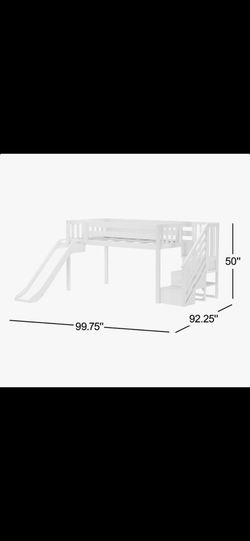 Twin size loft bed with Mattress