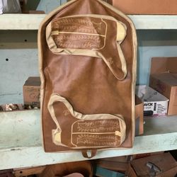 Floyd Craig Naugahyde, Western boot and suit bag with zipper