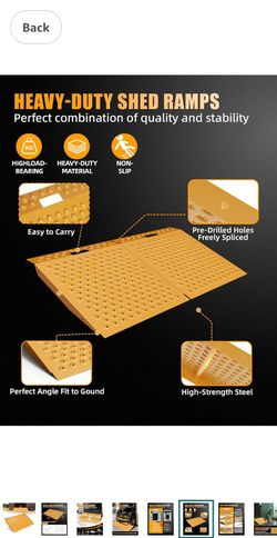 29" x 48" Shed Ramp for Riding Mower 1500 LB Capacity Shed Ramps