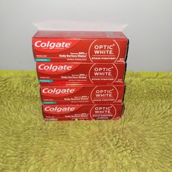 3 Fresh Mint Gel/1 Fresh Mint Paste Colgate Optic White 4.2oz 