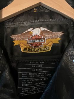 Black Harley Davison  Leather Jacket