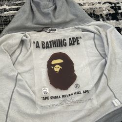 Grey Bape Hoodie 