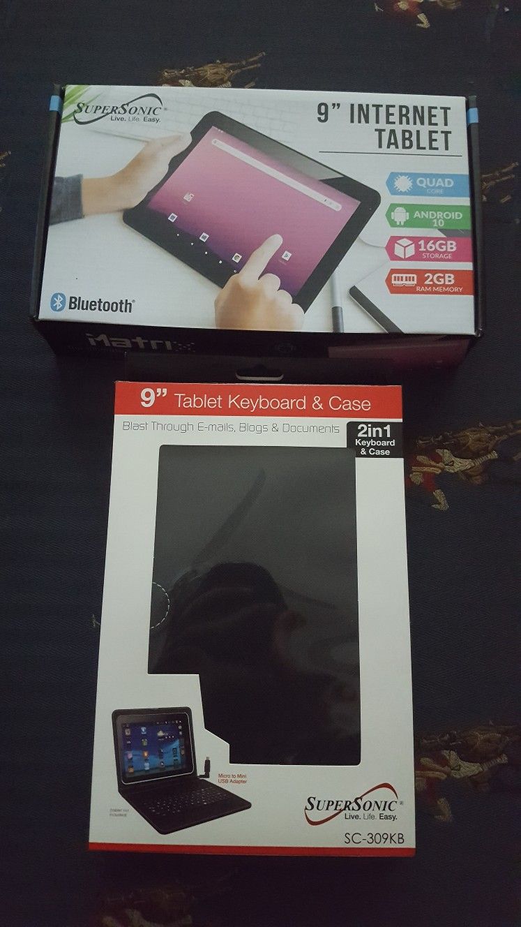 9 Inch Amdriod Tablet And Key Bpard