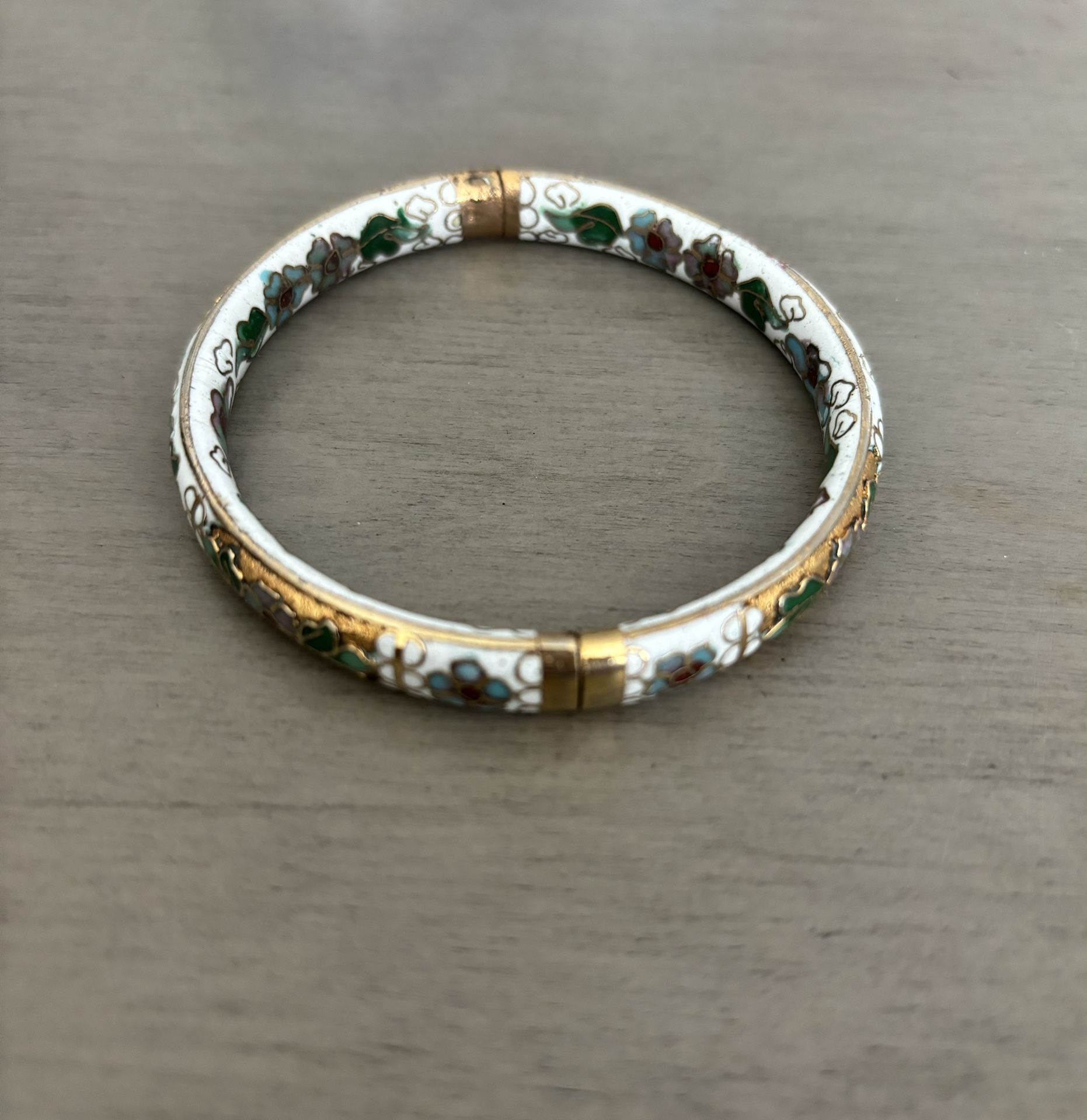 Vintage Enamel Bangle Bracelet
