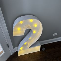 Number Two For Birthday Decoration