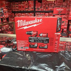 MILWAUKEE COMPACT BRUSHLESS HAMMER DRILL & I IMPACT  KIT