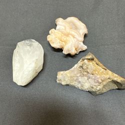 Raw Mineral and Crystal Specimen Lot of 3