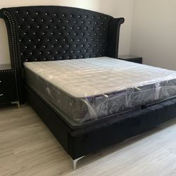 New In Box King Bed Frame With Mattress (Read Description Below)