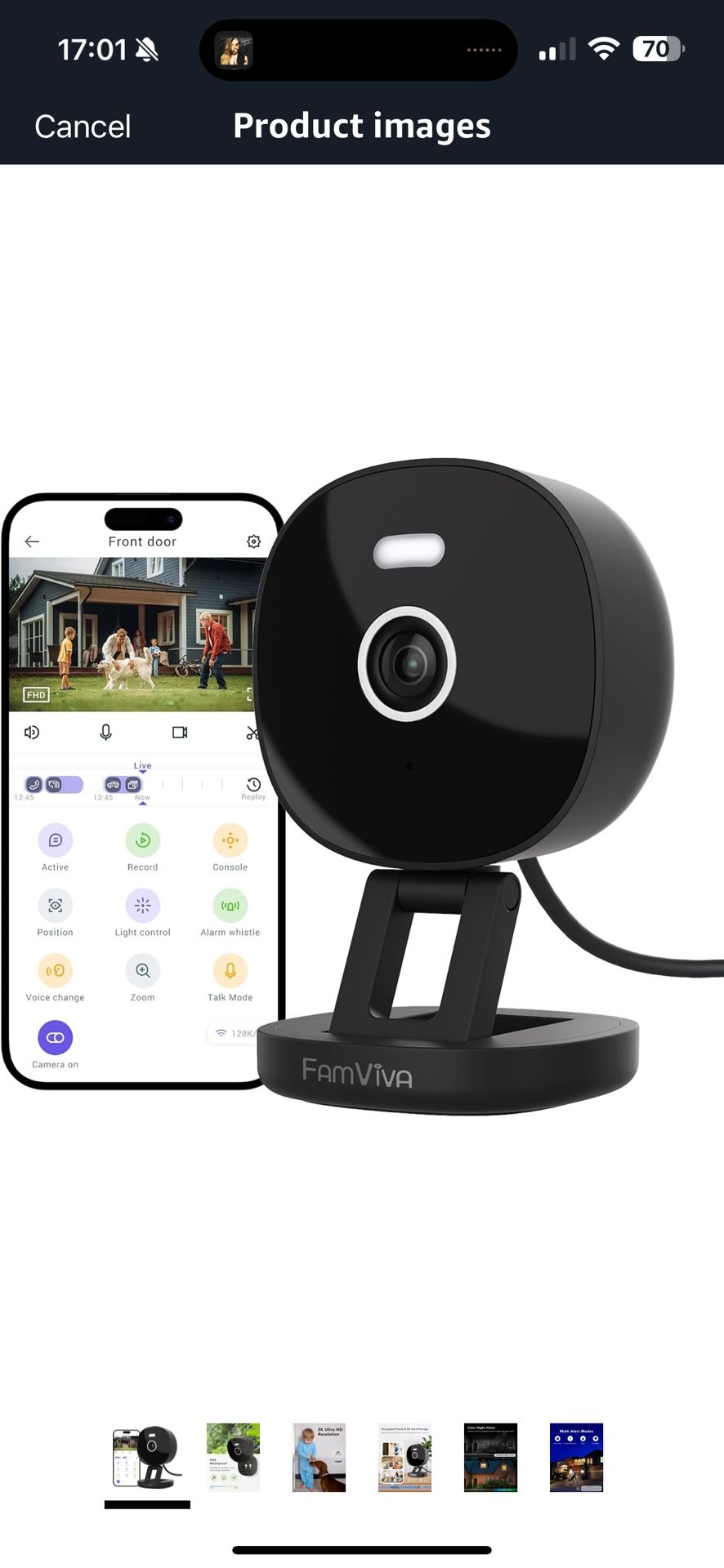 2K Security Camera, Outdoor/Indoor for Home, Pet, Baby, Nanny, IP65 Wterproof Color Night Vision, White Light & Siren, Recording, Motion Detection, Co