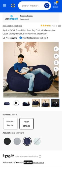 Big Joe Fuf XL Foam Filled Bean Bag