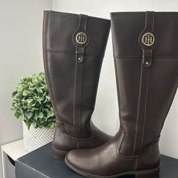 Tommy Hilfiger Imina Black Riding Boots Size 7 Never User 