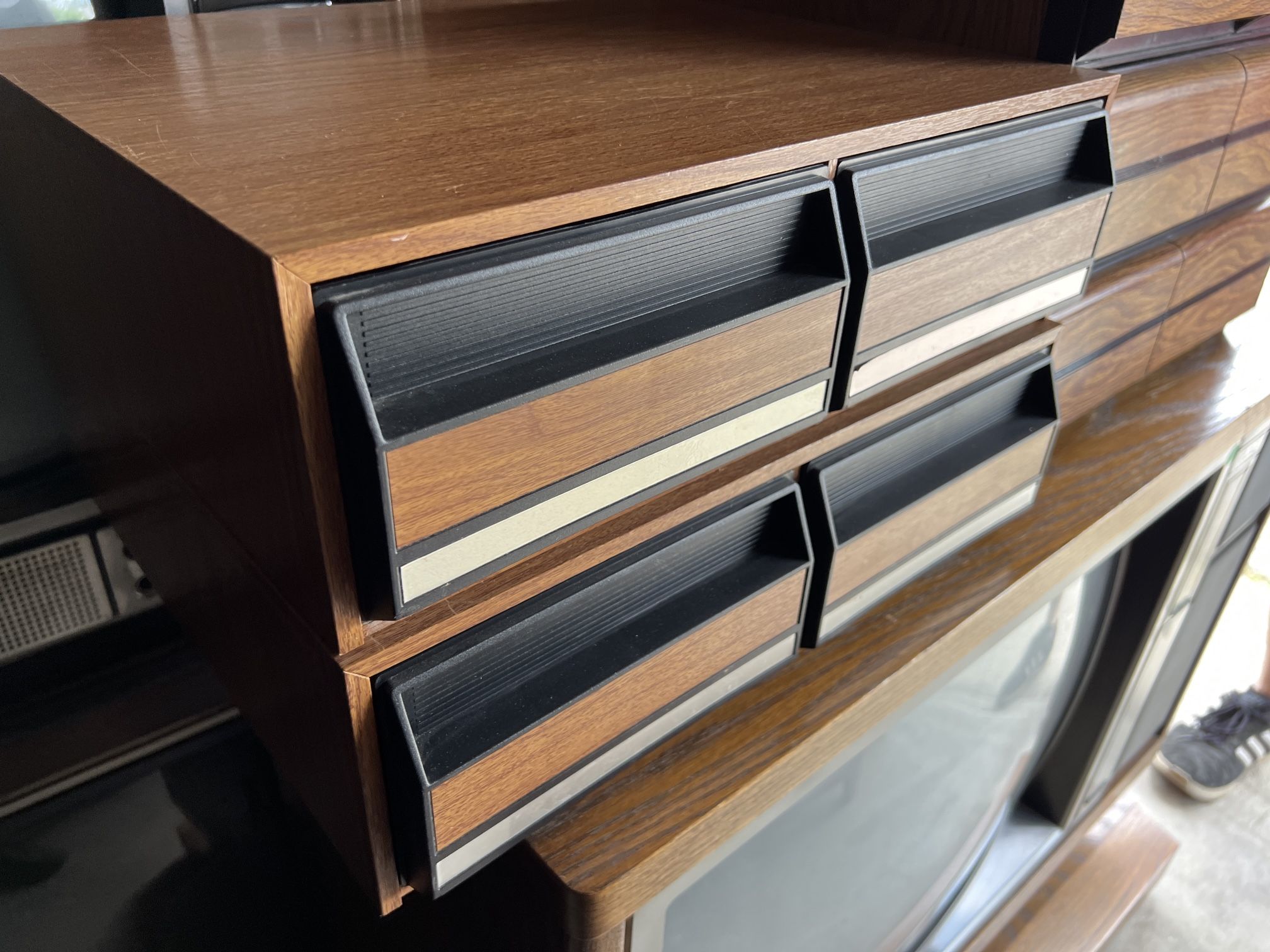 Vintage VHS VCR a tape HOLDER Wood grain - $50 Each