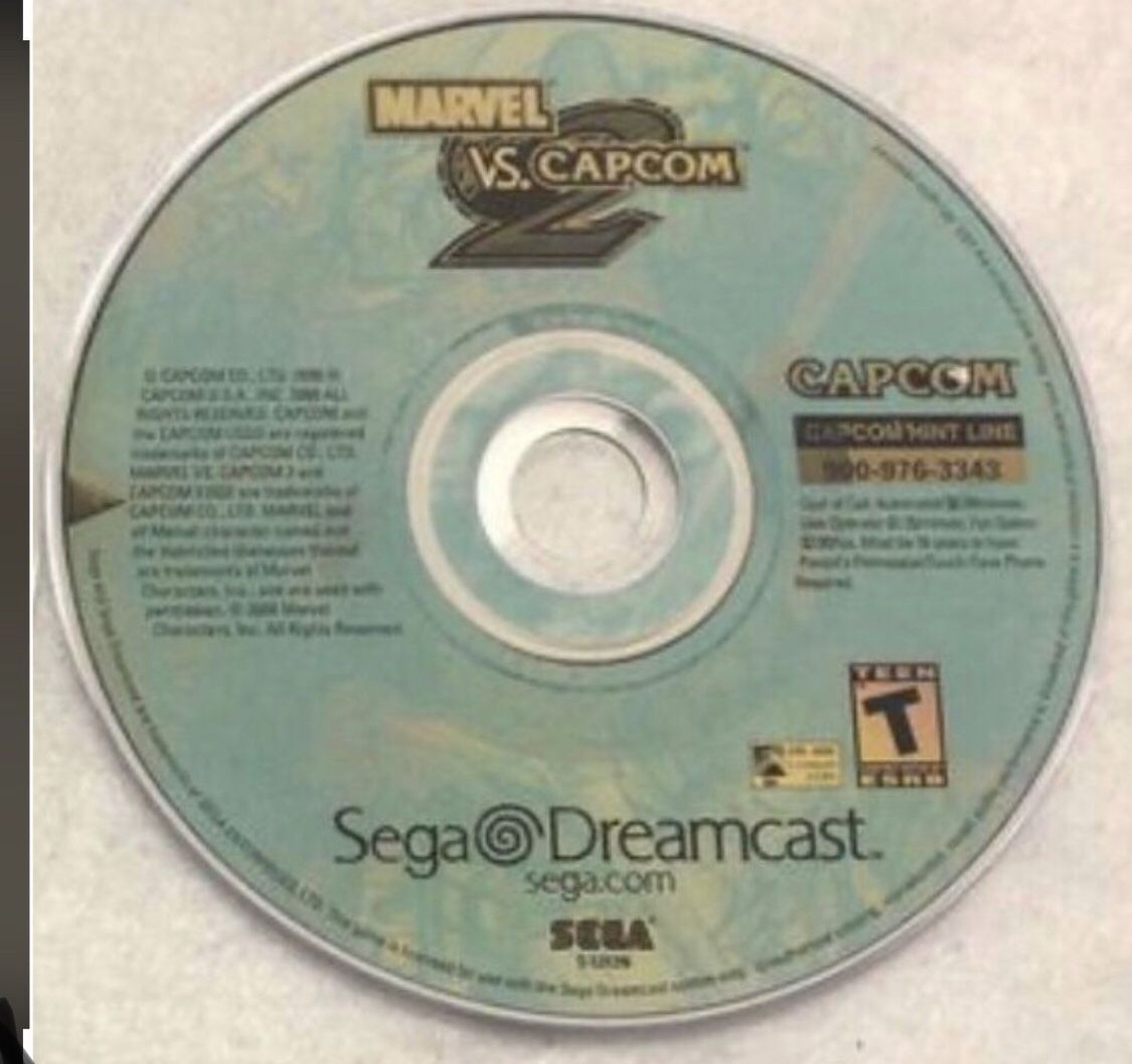 SEGA Dreamcast Marvel Vs Capcom 2 & Dead Or Alive 2 Master Edition Back Up Games With Original Artwork On Disc