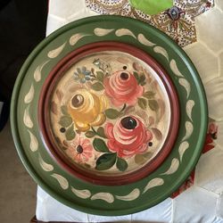 TOILE PAINTED WOODEN TRAY