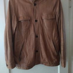 Men's Andrew Marc Leather Jacket Large L