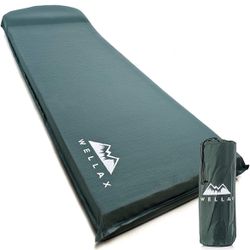 WELLAX Sleeping Pad - Foam Camping Mats, Fast Air Self-Inflating Insulated Durable Mattress for Backpacking, Traveling and Hiking