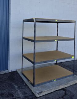 Industrial Warehouse Shelves 72 in W x 48 in D Steel Stock Supply Shelving Racks Similar To Uline Delivery Available