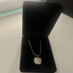 Silver Hello Kitty Necklace 