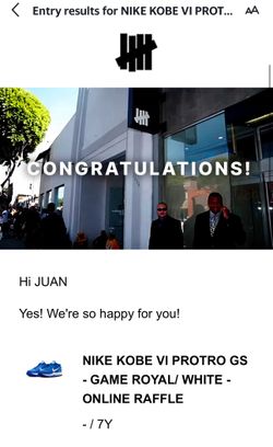 Size 7Y - Nike Kobe 6 Protro Dodgers FV9676-400 Grade School GS